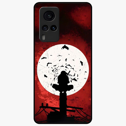Itachi Limited Edition Naruto Anime Glass Case showing flat back view with iconic anime character artwork and glossy glass finish.