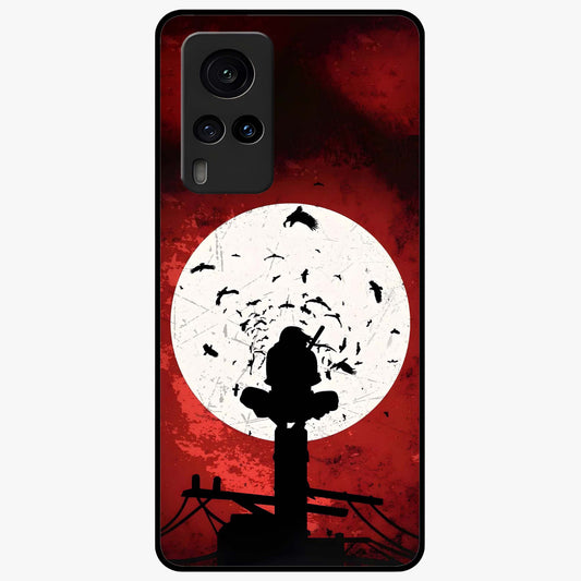 Itachi Limited Edition Naruto Anime Glass Case showing flat back view with iconic anime character artwork and glossy glass finish.