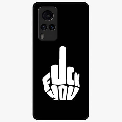 Rebel Mode On Glass Case showing flat back view with bold rebellious typography artwork and glossy glass finish.