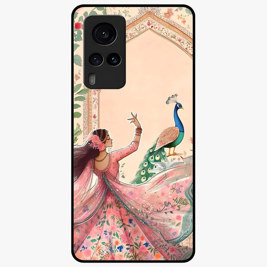 Royal Grace Muse Glass Case showing flat back view with elegant artistic artwork and glossy glass finish.