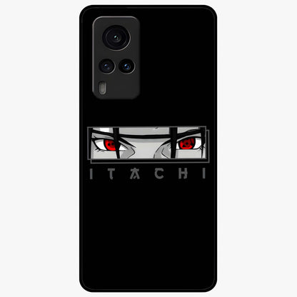 Scarlet Gaze Dominance Glass Case showing flat back view with striking red themed artwork and glossy glass finish.