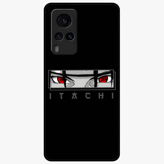 Scarlet Gaze Dominance Glass Case showing flat back view with striking red themed artwork and glossy glass finish.