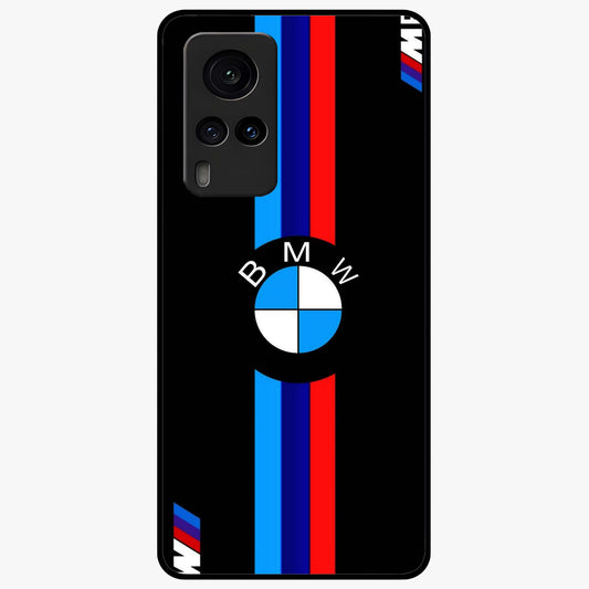 Turbo BMW Beast Glass Case showing flat back view with high performance sports car artwork and glossy glass finish.
