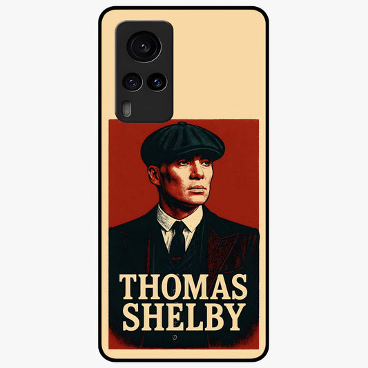 Vintage Mafia Authority Glass Case showing flat back view with bold vintage mafia inspired artwork and glossy glass finish.