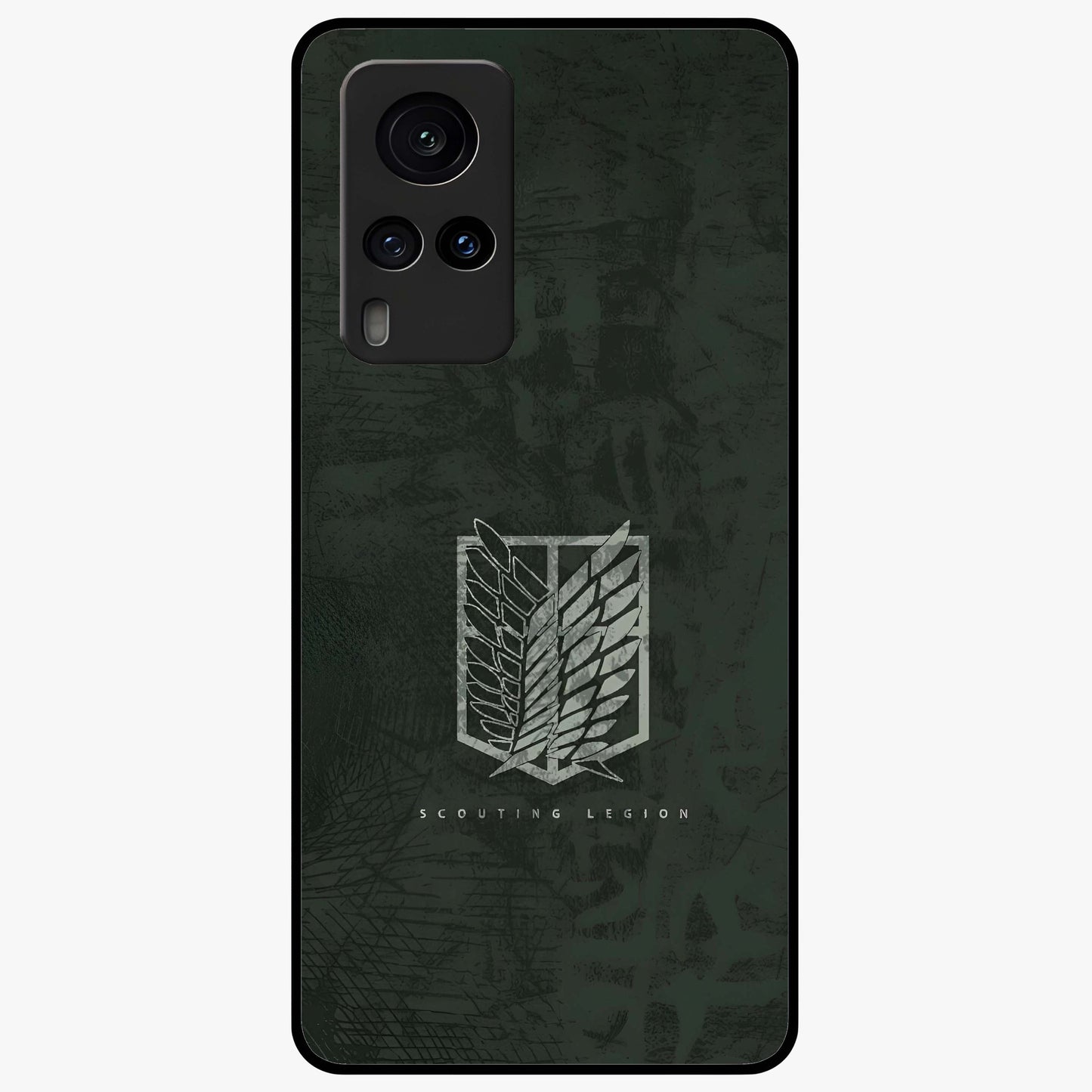 Wings Of Freedom Glass Case showing flat back view with symbolic wings artwork and glossy glass finish.