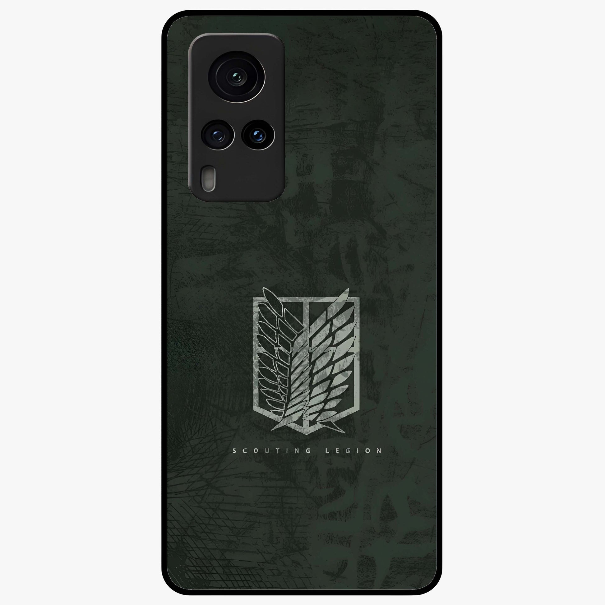Wings Of Freedom Glass Case showing flat back view with symbolic wings artwork and glossy glass finish.