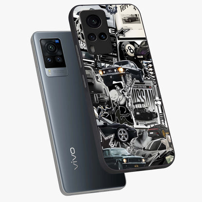 Aesthetic Dark Love Glass Case displayed in angled mockup highlighting moody aesthetic design and bold love theme.
