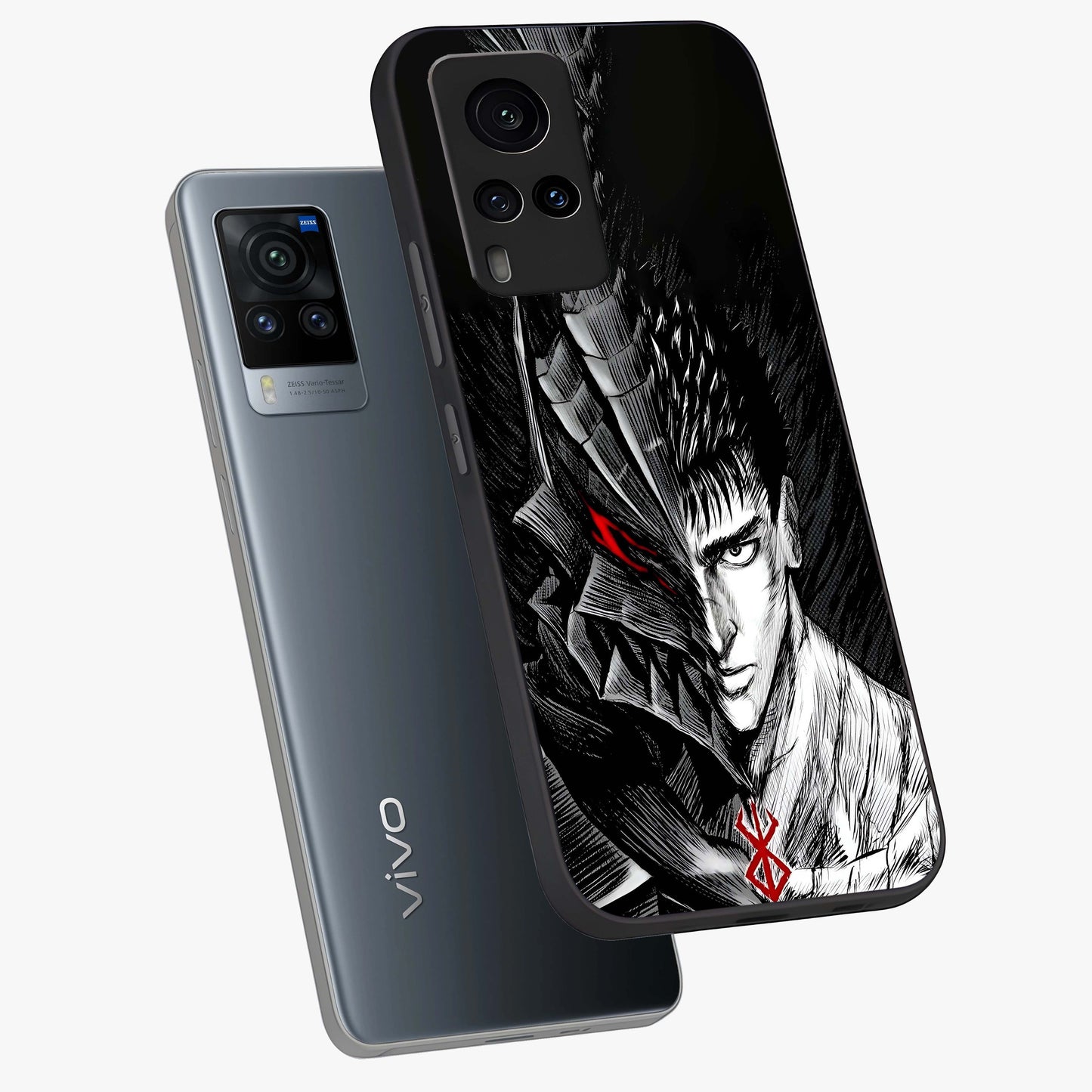 Berserker Blood Oath Glass Case displayed in angled mockup highlighting dark fantasy graphic design and powerful theme.