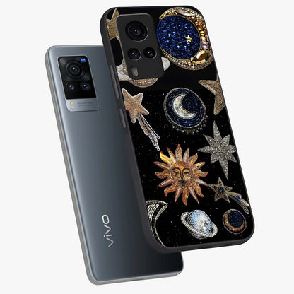 Celestial Gem Constellations Glass Case displayed in angled mockup highlighting gemstone inspired constellation design.