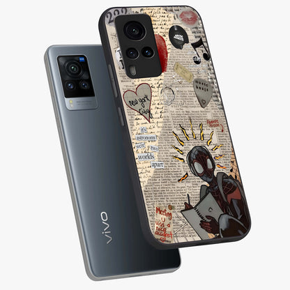 City Dream Sketch Glass Case displayed in angled mockup highlighting minimal city illustration with aesthetic sketch style.