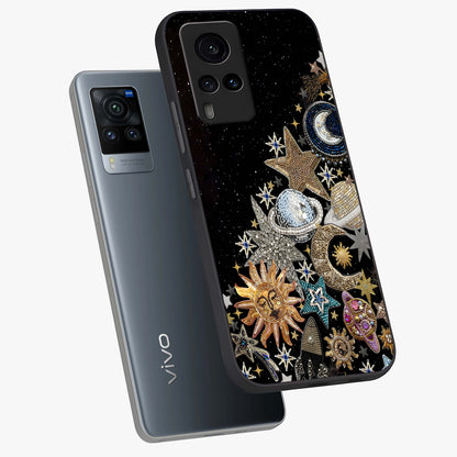 Cosmic Sparkle Dreams Glass Case displayed in angled mockup highlighting dreamy star sparkle design with celestial aesthetic.