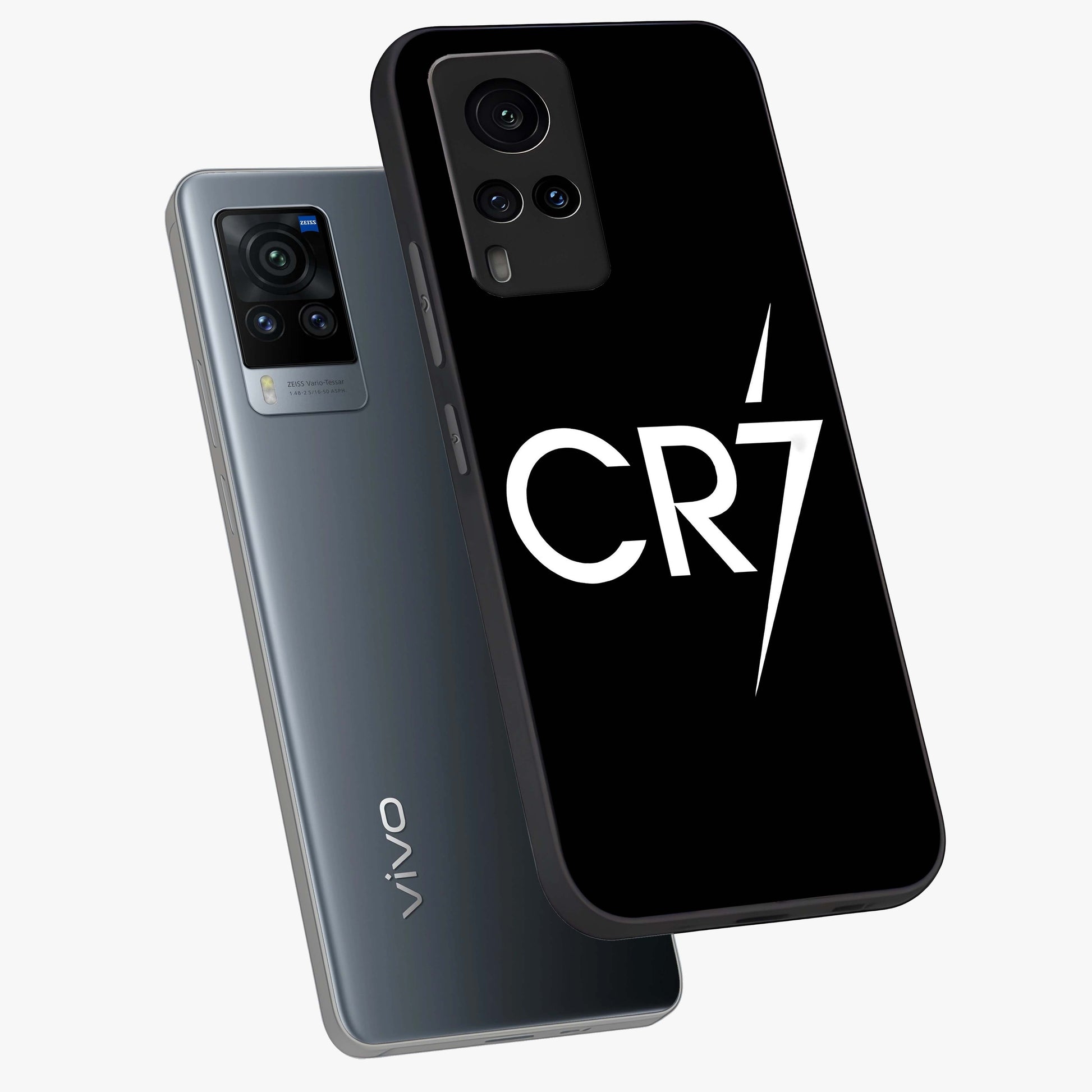 Cr7 Elite Strike Glass Case displayed in angled mockup highlighting powerful sports graphic with bold athletic theme.