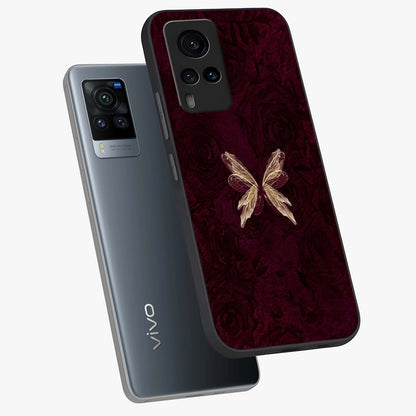 Crimson Fade Butterfly Glass Case displayed in angled mockup highlighting elegant butterfly design with crimson gradient aesthetic.