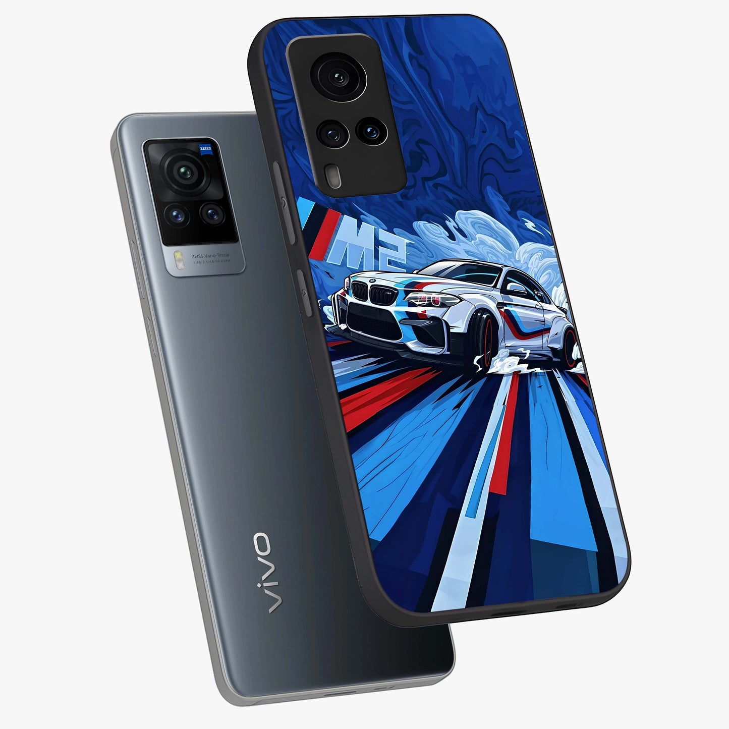 Drift Power Rush Glass Case displayed in angled mockup highlighting powerful drift car design with sporty aesthetic style.
