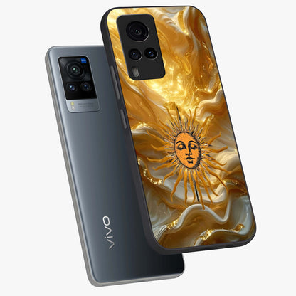 Eternal Golden Glow Glass Case displayed in angled mockup highlighting glowing golden aesthetic design with elegant style.