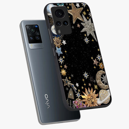 Galactic Jewel Stars Glass Case displayed in angled mockup highlighting shining celestial star design with cosmic aesthetic style.