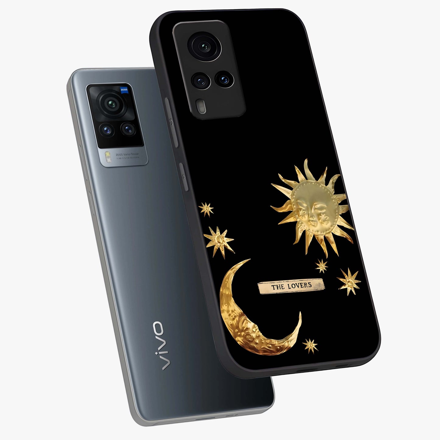 Gold Sun Blush Glass Case displayed in angled mockup highlighting radiant sun design with warm golden aesthetic.