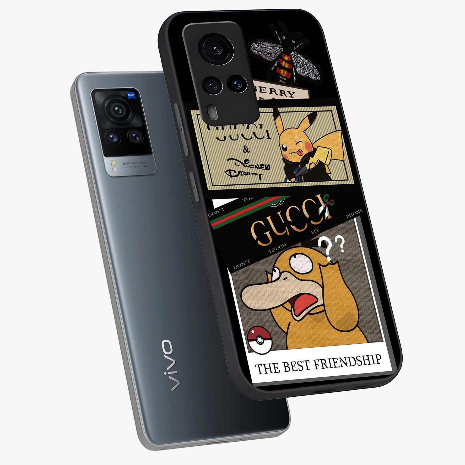 Gucci Play Mashup Glass Case displayed in angled mockup highlighting stylish fashion mashup design with bold aesthetic.