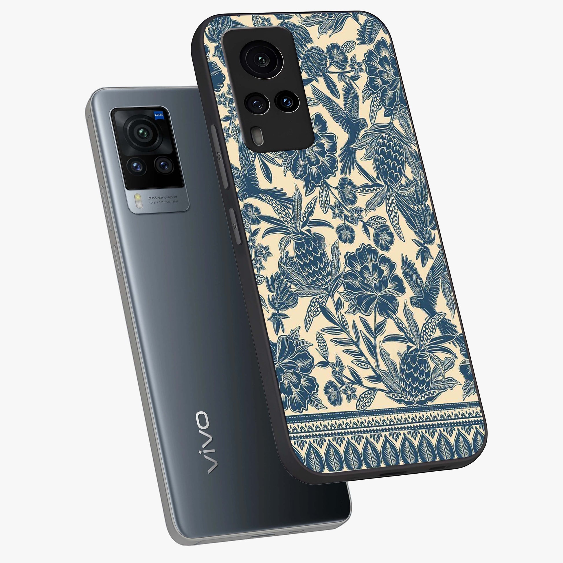 Heirloom Wild Bloom Glass Case displayed in angled mockup highlighting botanical bloom design with classic aesthetic style.
