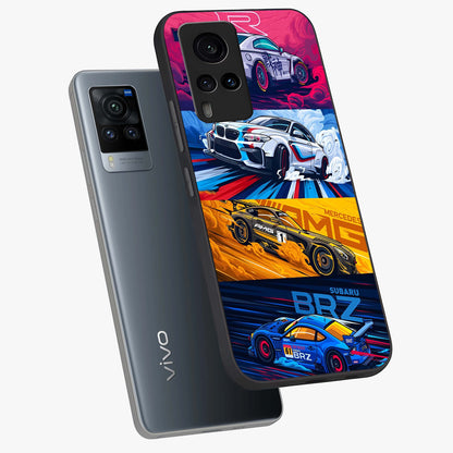 JDM Sports Car Glass Case displayed in angled mockup highlighting sleek Japanese racing car design with automotive aesthetic.