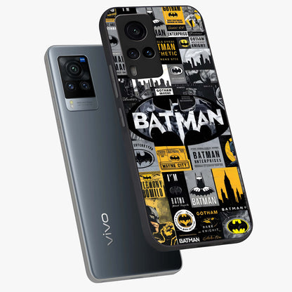 Knight Gotham Rise Glass Case displayed in angled mockup highlighting powerful knight silhouette design with dramatic aesthetic.