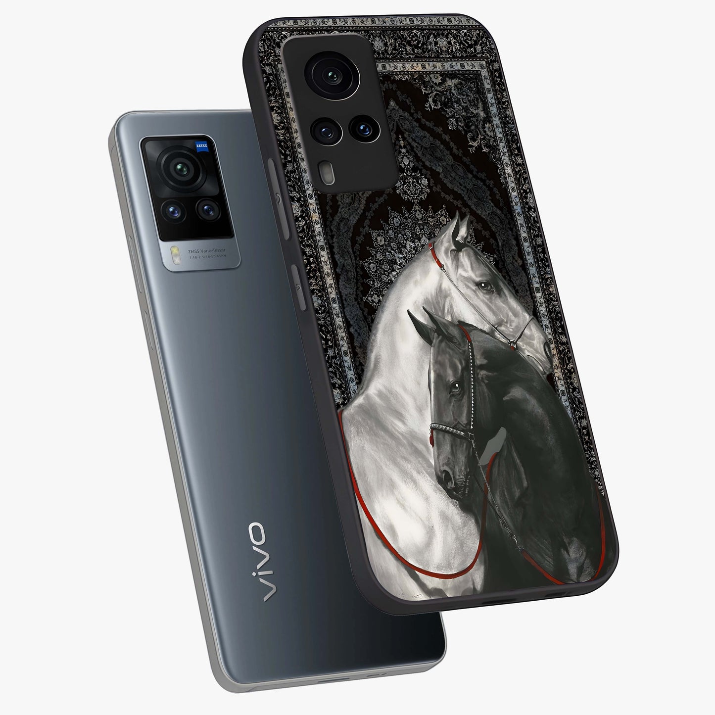 Majestic Ride Legacy Glass Case displayed in angled mockup highlighting sleek vehicle design with bold racing aesthetic.