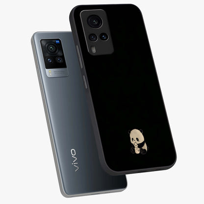 Midnight Panda Love Glass Case displayed in angled mockup highlighting adorable panda illustration with midnight aesthetic.