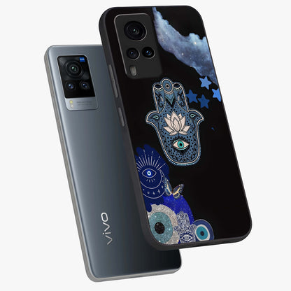 Mystic Hand Aura Glass Case displayed in angled mockup highlighting magical aura design with spiritual aesthetic style.