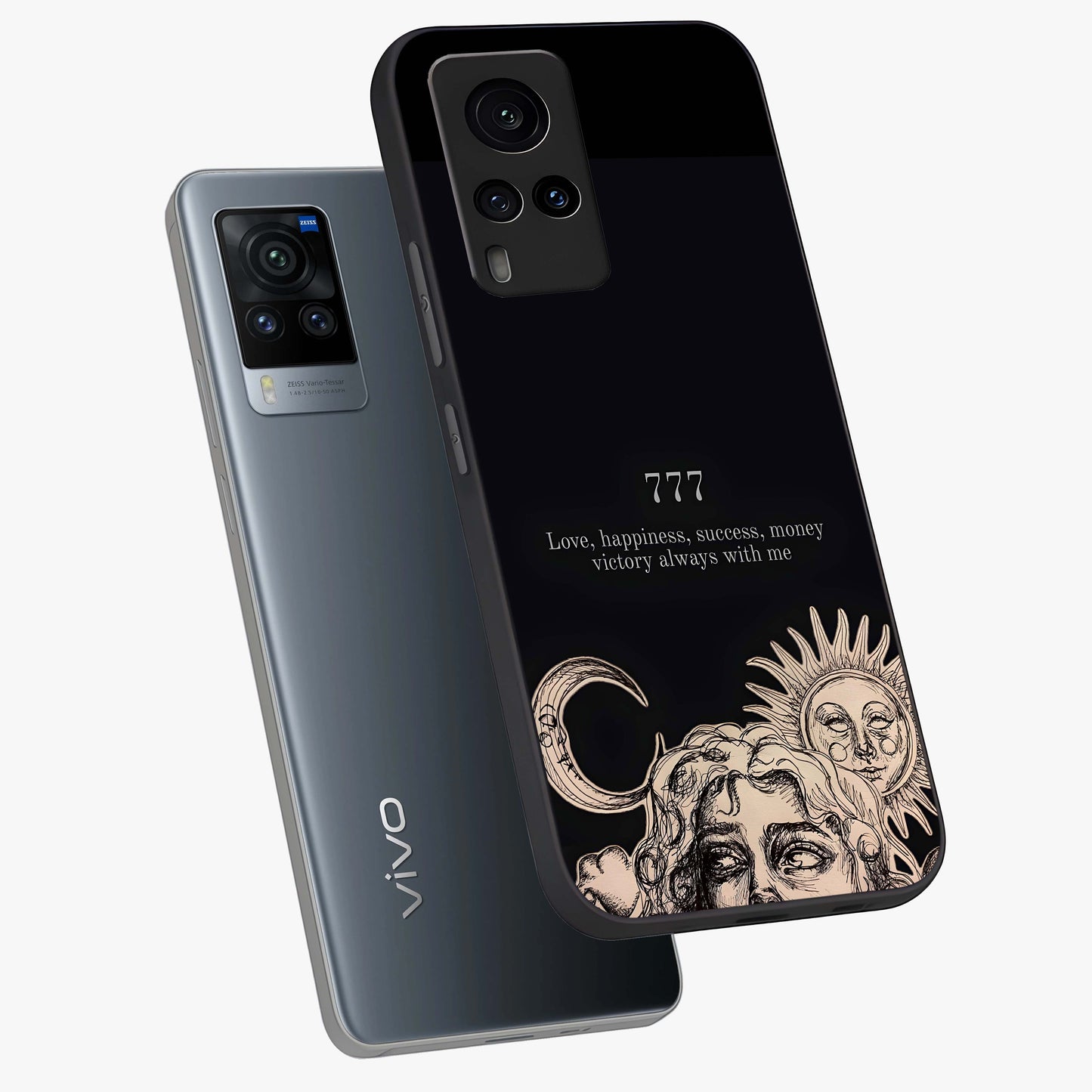 Mystic Victory Aura Glass Case displayed in angled mockup highlighting energetic aura design with bold mystical aesthetic.