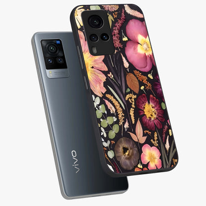 Petal Dream Tapestry Glass Case displayed in angled mockup highlighting decorative petal pattern with elegant botanical aesthetic.