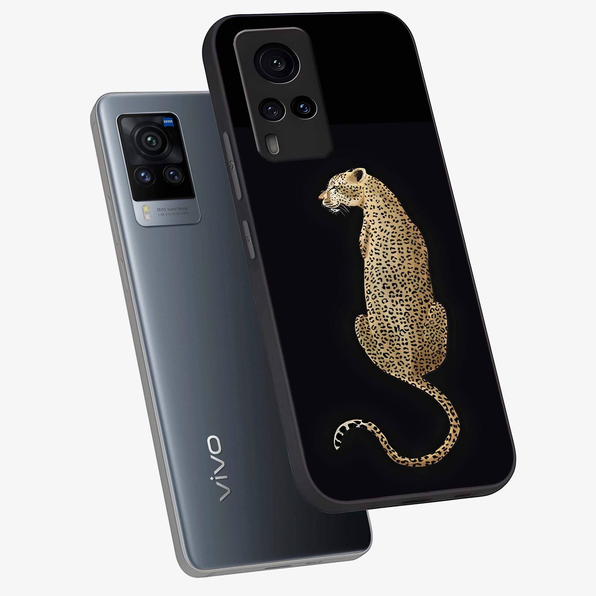 Regal Leopard Glass Case displayed in angled mockup highlighting powerful animal illustration with stylish wild aesthetic.