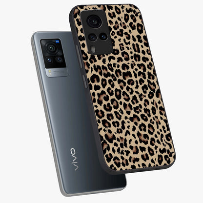Savage Chic Pattern Glass Case displayed in angled mockup highlighting bold fashion inspired design with chic aesthetic.
