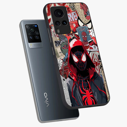 Spider Collage Street Glass Case displayed in angled mockup highlighting dynamic street style collage design with comic aesthetic.