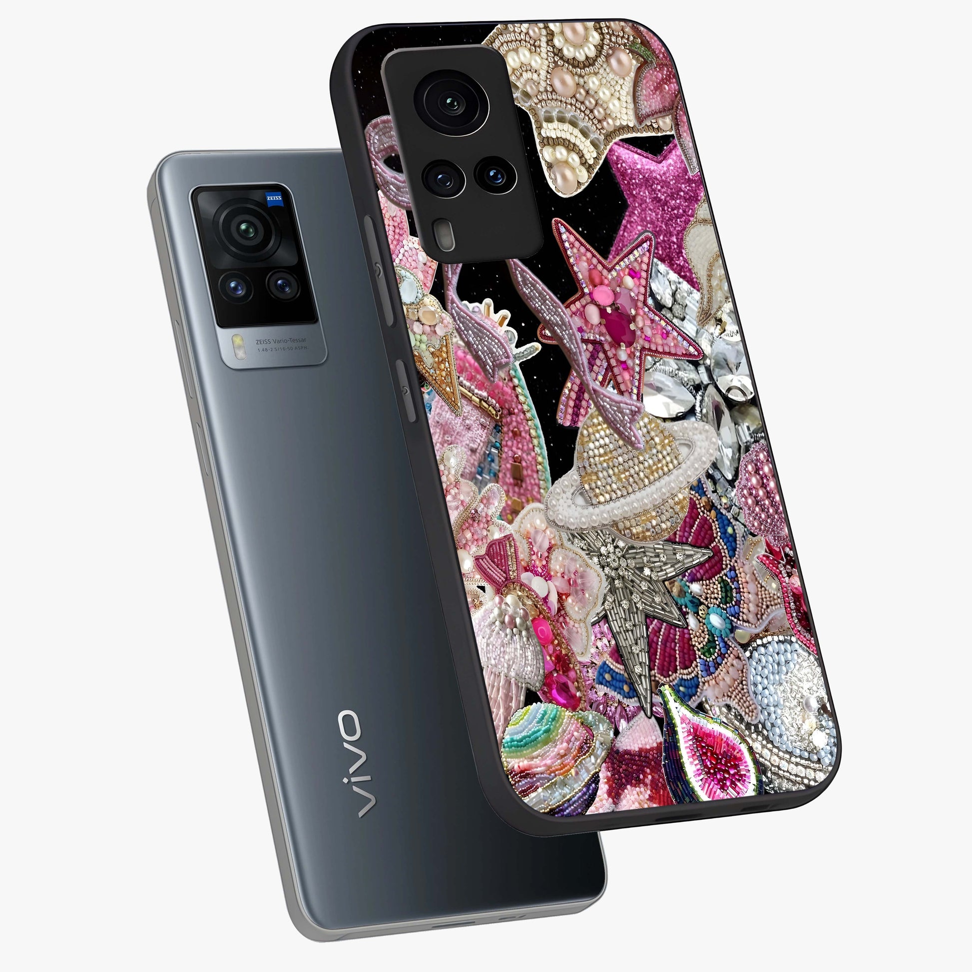Starlit Jewel Dream Glass Case displayed in angled mockup highlighting glowing celestial jewel design with dreamy aesthetic.