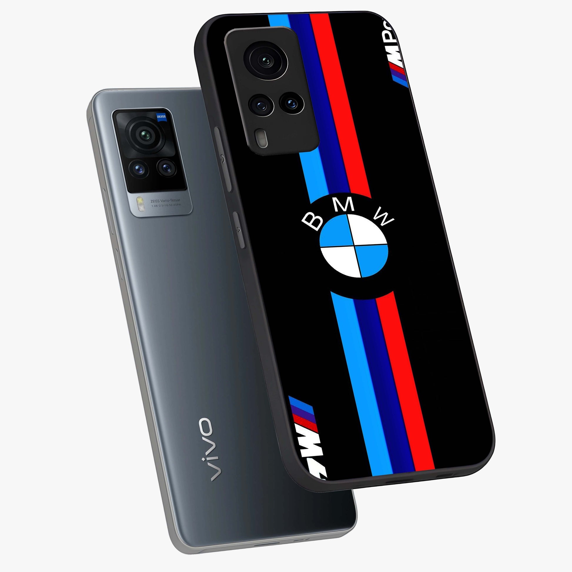Turbo BMW Beast Glass Case displayed in angled mockup highlighting sleek racing car design with bold automotive aesthetic.