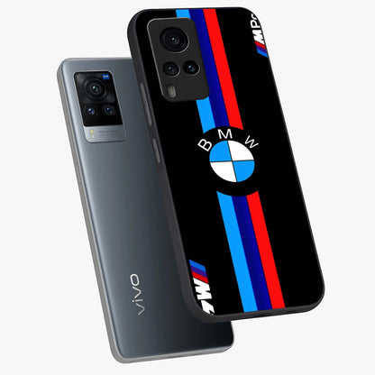 Turbo BMW Beast Glass Case displayed in angled mockup highlighting sleek racing car design with bold automotive aesthetic.
