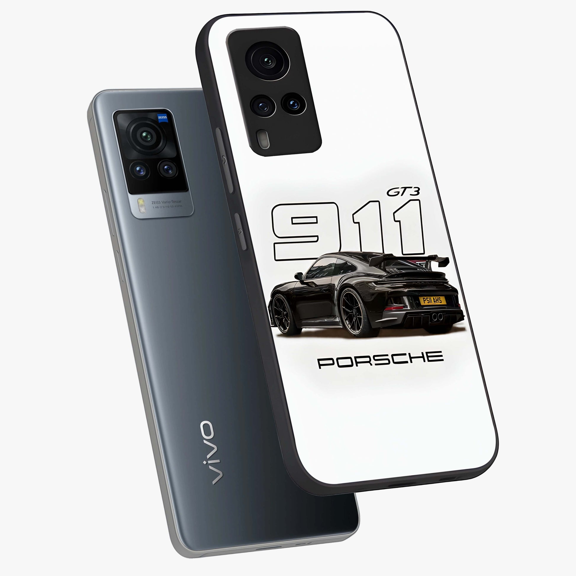 Turbo Legacy Icon Glass Case displayed in angled mockup highlighting dynamic automotive design with performance aesthetic.
