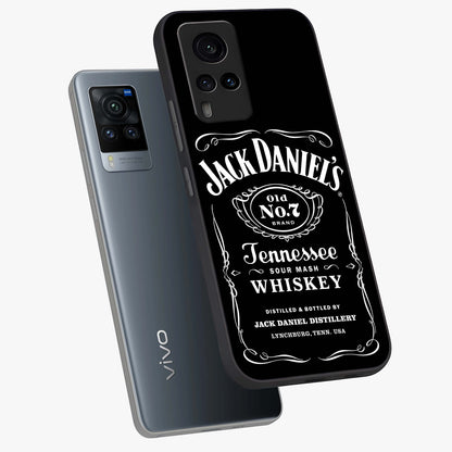 Vintage Whiskey Heritage Glass Case displayed in angled mockup highlighting retro beverage themed design with heritage aesthetic.