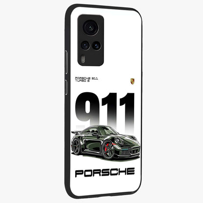 911 Turbo Dominance Glass Case upright perspective showcasing powerful racing design and modern automotive aesthetic.