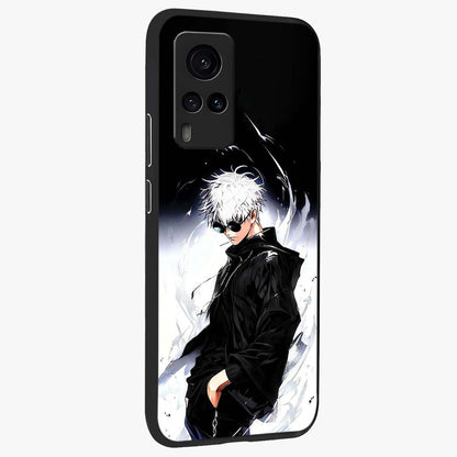 Limitless Shadow King Glass Case upright view showcasing bold shadow warrior artwork with epic fantasy theme.