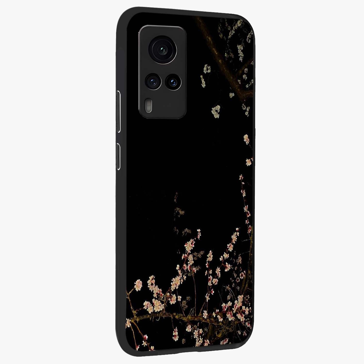 Petal Moon Light With Custom Name Glass Case upright view showcasing elegant floral moon artwork with personalized aesthetic.