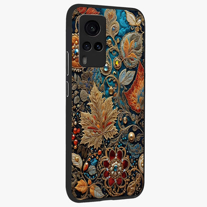 Royal Jewel Garden Glass Case upright view showcasing rich floral artwork with luxurious garden theme.
