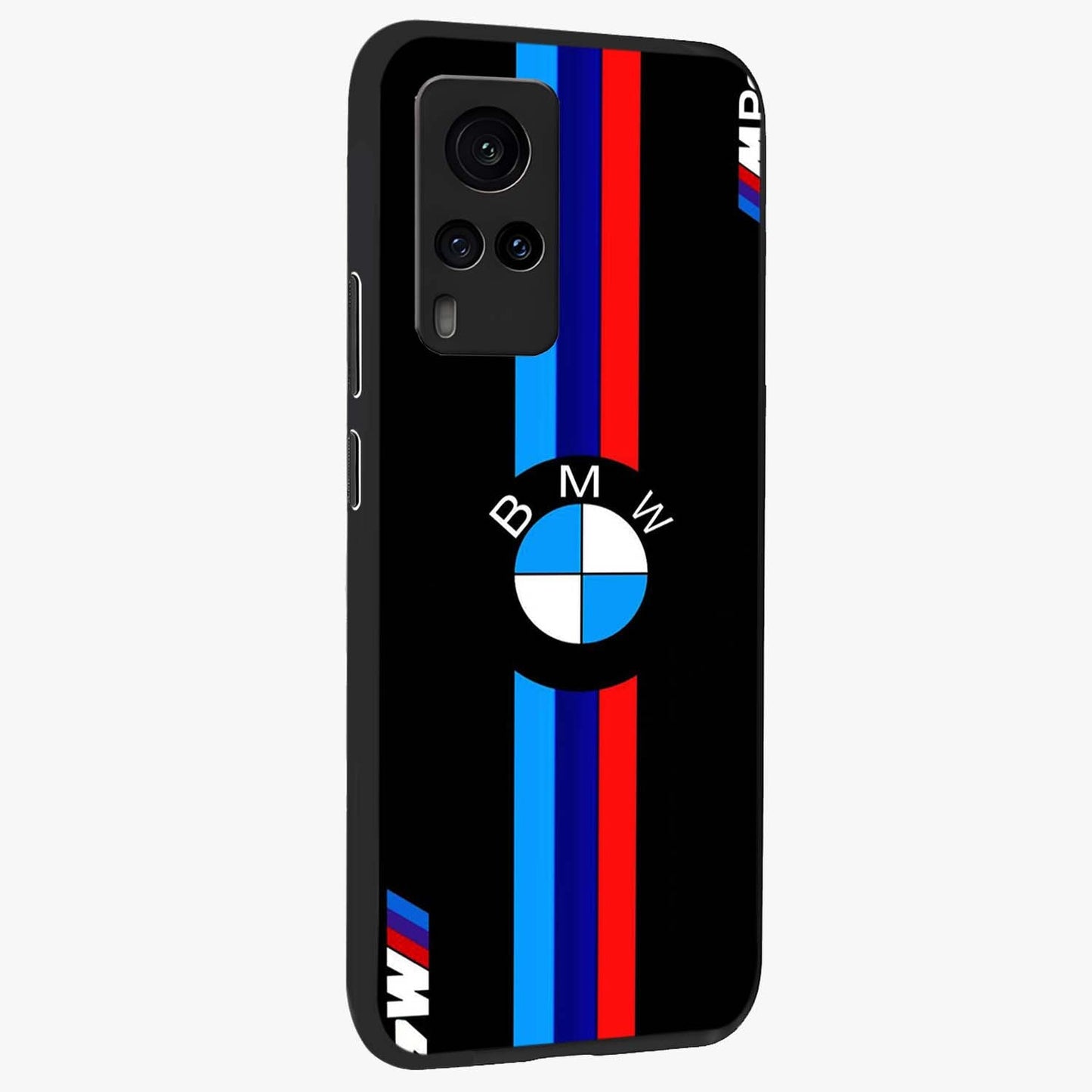 Turbo BMW Beast Glass Case upright view showcasing powerful car artwork with modern motorsport theme.