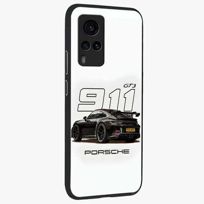 Turbo Legacy Icon Glass Case upright view showcasing bold racing inspired artwork with classic car theme.