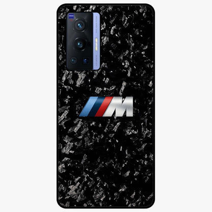 Carbon Speed Mark Glass Case showing flat back view with sporty carbon pattern artwork and glossy glass finish.