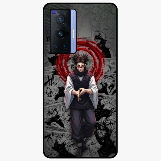 Cursed Ritual Ascension Glass Case showing flat back view with dark ritual themed artwork and glossy glass finish.