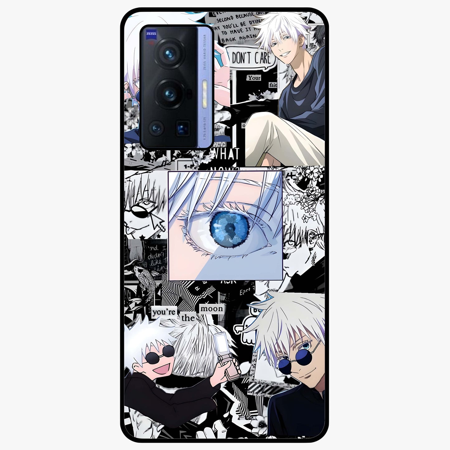 Infinity Sorcerer Chaos Glass Case showing flat back view with mystical sorcerer themed artwork and glossy glass finish.