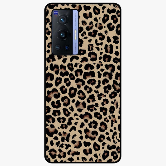 Savage Chic Pattern Glass Case showing flat back view with stylish patterned artwork and glossy glass finish.