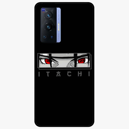 Scarlet Gaze Dominance Glass Case showing flat back view with striking red themed artwork and glossy glass finish.