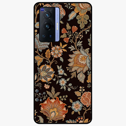 Vintage Floral Dream Glass Case showing flat back view with classic floral artwork and glossy glass finish.
